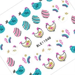 Påske klistermærker med glimmer, selvklæbende og ultratynde, 1104D, GNB