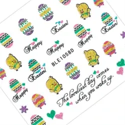 Påske klistermærker med glimmer, selvklæbende og ultratynde, 1058D, GNB