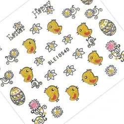 Påske klistermærker med glimmer, selvklæbende og ultratynde, 1054D, GNB