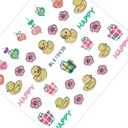 Påske klistermærker med glimmer, selvklæbende og ultratynde, BLE1053D, GNB