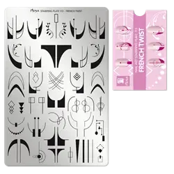 French Twist stamping plade No. 113, Moyra