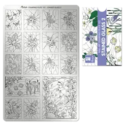 Stained glass 2, Stamping Plade NO. 122, Moyra