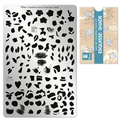 Esquisse: Shade, Stamping Plade NO. 127, Moyra