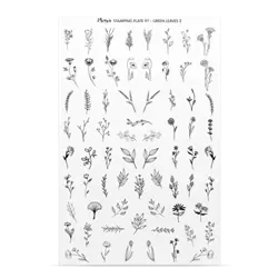 Try On Sheet til stampingplade no. 97 Green Leaves 2, Moyra