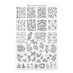 Try On Sheet til stampingplade no. 130 In Bloom, Moyra