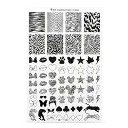 Try On Sheet til stampingplade no. 131 Skins, Moyra