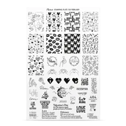 Try On Sheet til stampingplade no. 138 February, Moyra