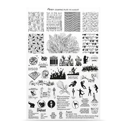 Try On Sheet til stampingplade no. 145, August, Moyra