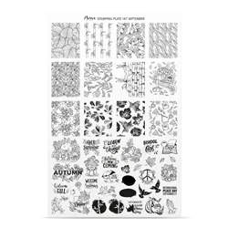 Try On Sheet til stampingplade no. 147, September, Moyra