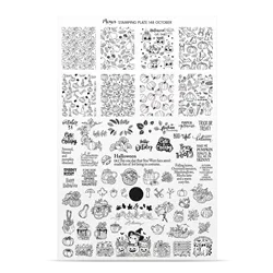 Try On Sheet til stampingplade no. 148, October, Moyra