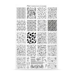 Try On Sheet til stampingplade no. 149, November, Moyra