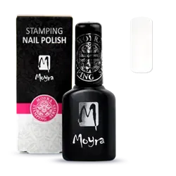Hvid Smart Polish, Langsom tørrende stamping neglelak, SPS02, Moyra