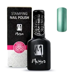 Metallisk Grøn Smart Polish, Langsom tørrende stamping neglelak, SPS17, Moyra