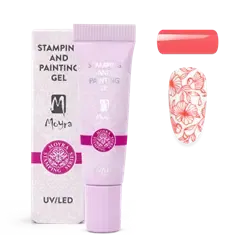 No. 16 Intens Koral, Stamping and Painting Gel, Moyra