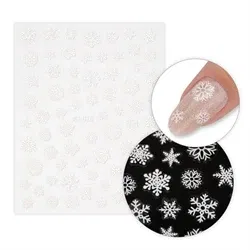 Hvide snefnug klistermærker, JO-910, GNB