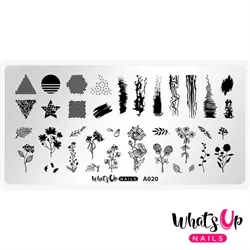 A020 Floralize Your Texture, stampingplade, Whats up Nails