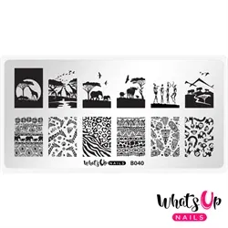 B040 Safari Ride, stampingplade, Whats up Nails