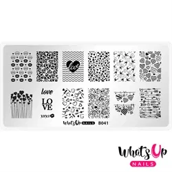 B041 Season of Love, stampingplade, Whats up Nails