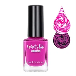 WSP017 Bargain-villea, Pink stamping neglelak, Whats Up Nails