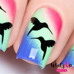 Colibri Stencils, 2 ark, (40 stk) Whats Up Nails