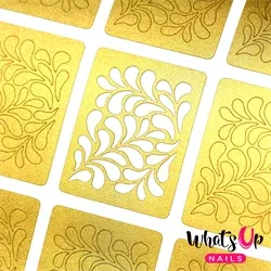 WV264 Floral Splash Stencils, 2 ark, (24 stk) Whats Up Nails