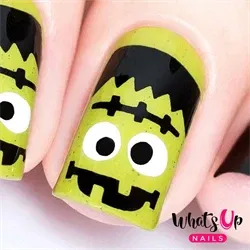 Frankenstein’s Monster Stencils, 2 ark, (30 stk) Whats Up Nails