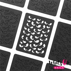 Spooky Eyes Stencils, 2 ark, (24 stk) Whats Up Nails