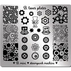 04 Steampunk machine, Mini Stamping Plade, B. Loves Plates