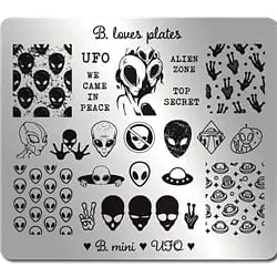 03 UFO, Mini Stamping Plade, B. Loves Plates