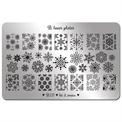 05 Let It Snow, XL Stamping plade, B Loves Plates