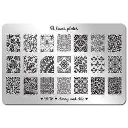 06 Classy and Chic, XL Stamping plade, B Loves Plates