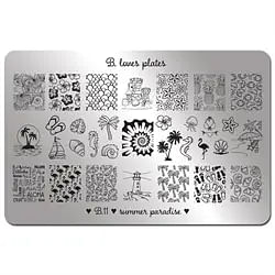 11 Summer Paradise, XL Stamping plade, B Loves Plates