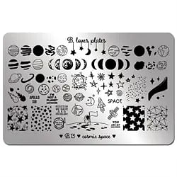 13 Cosmic Space, XL Stamping plade, B Loves Plates