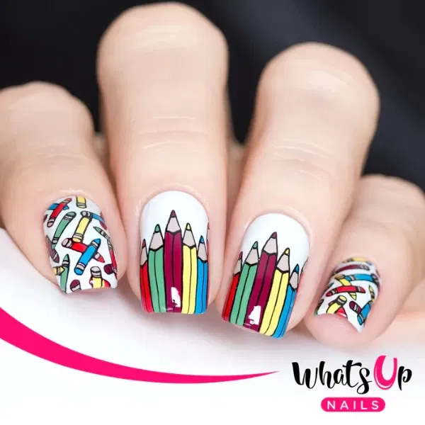 B030 School\'s In Session, Stampingplade, Whats up Nails