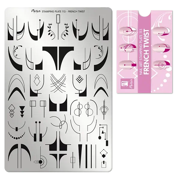 French Twist stamping plade No. 113, Moyra