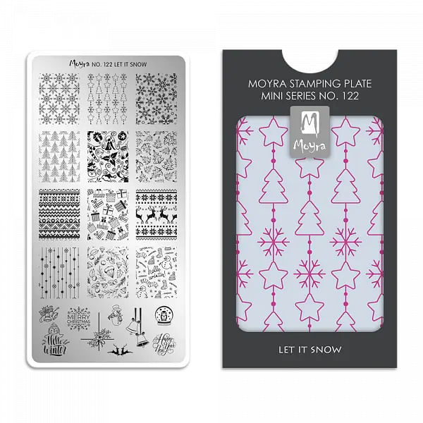 Let It Snow, MINI Stamping Plade NO. 122, Moyra (u)