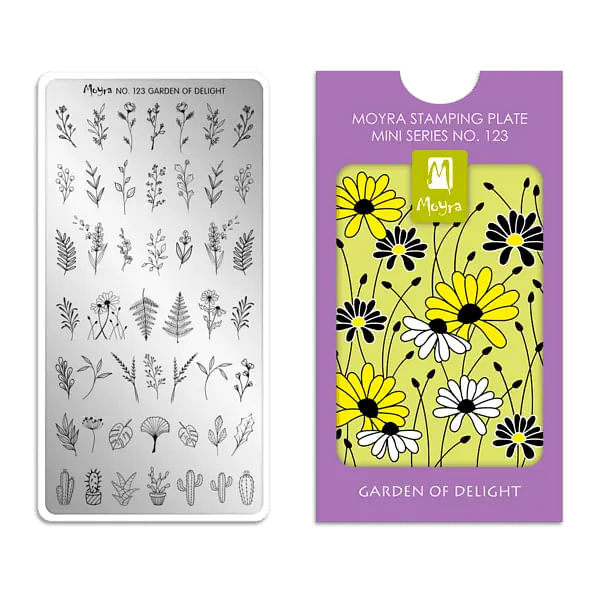 Garden of delight, MINI Stamping Plade NO. 123, Moyra