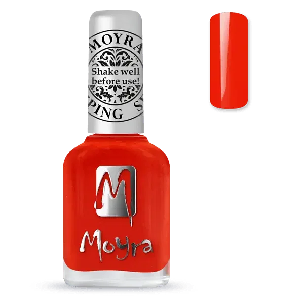 SP41 "Amber Orange" Moyra Stamping nail polish