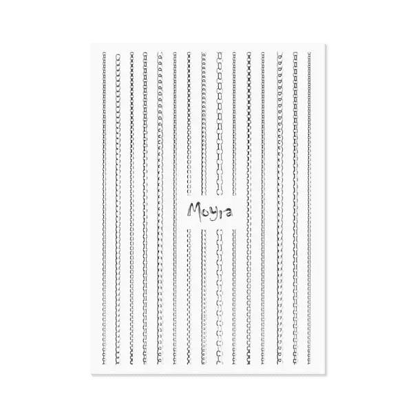 Moyra Nail Art Strips - Chain, Silver No. 02, Moyra