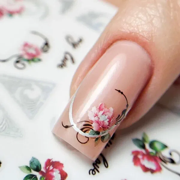 Klistermærker med blomster, selvklæbende og ultratynde, CM-048, GNB