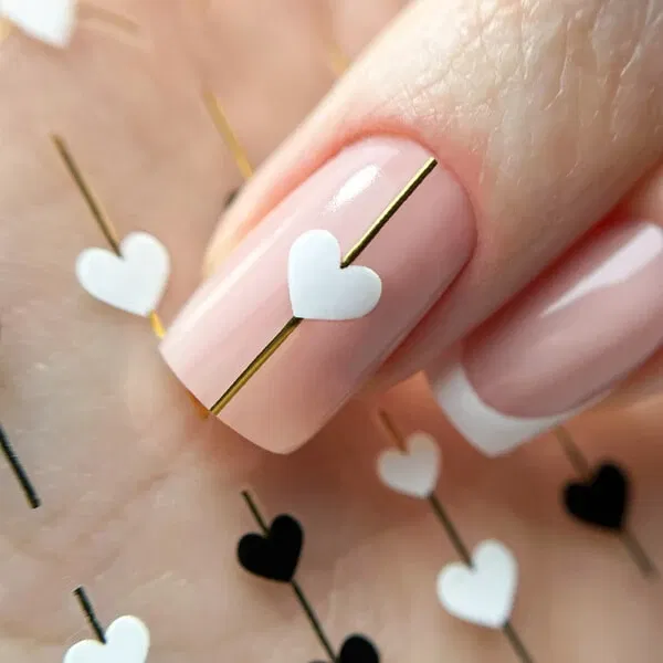 Klistermærker med hjerter, selvklæbende og ultratynde, SWA75, GNB (u)