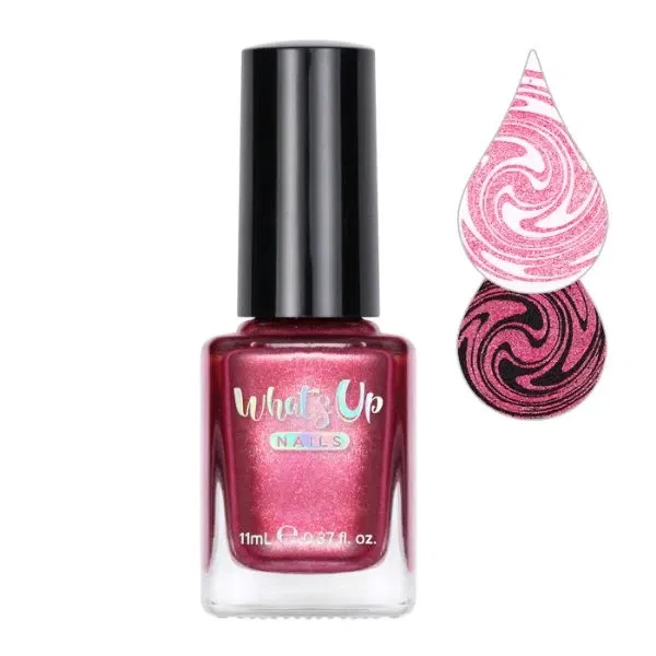 WSP032 Ruse to the Occasion, Pink shimmer stamping neglelak, Whats Up Nails