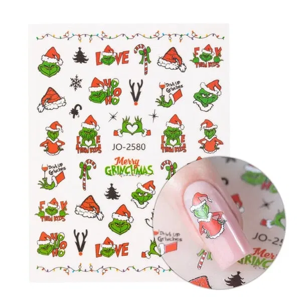 Jule Grinch 2 klistermærker, JO-2580, GNB