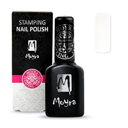 Hvid Smart Polish, Langsom tørrende stamping neglelak, SPS02, Moyra
