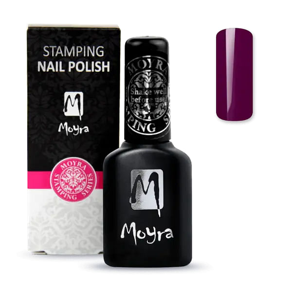 Lilla Smart Polish, Langsom tørrende stamping neglelak, Moyra (u)