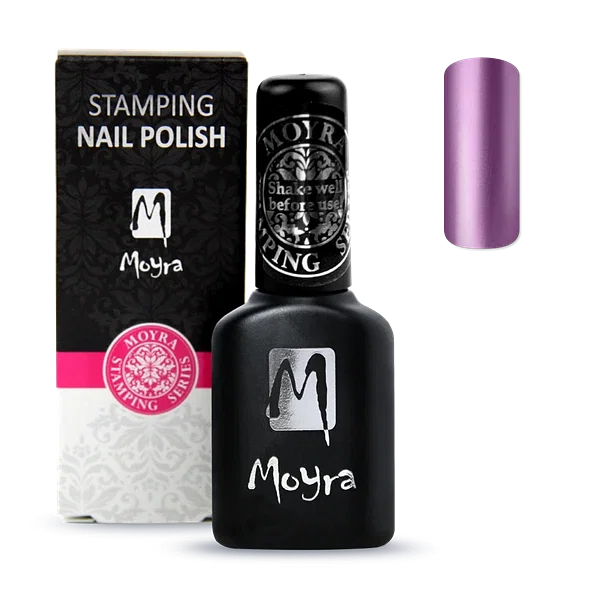 Metallisk Lilla Smart Polish, Langsom tørrende stamping neglelak, SPS15, Moyra