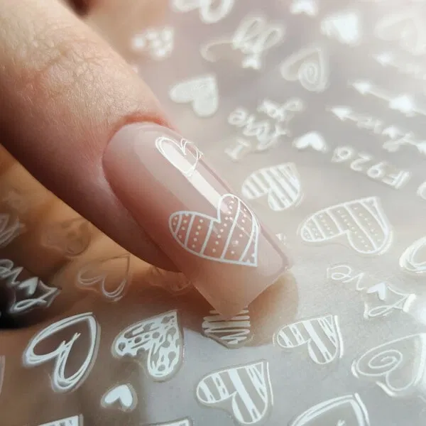 Hvide Valentines hjerter F926, GNB