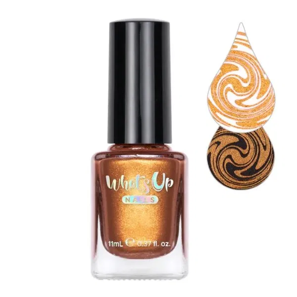 WSP033 Waiting for Patina Stamping Polish, Bronze shimmer stamping neglelak, Whats Up Nails