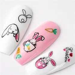 Påske klistermærker med glimmer, selvklæbende og ultratynde, 1047D, GNB