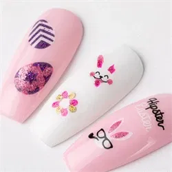 Påske klistermærker med glimmer, selvklæbende og ultratynde, 1103D, GNB